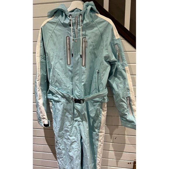 Arctic Queen Women’s one piece Snow Ski Suit Snowboard Jumpsuit Medium blue wht - Picture 2 of 16